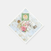 ヴィンテージ茶パーティー スタンダードカクテルナプキン (角)