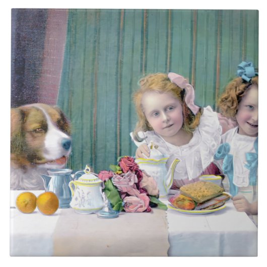 ヴィンテージ茶パーティー タイル (正面)