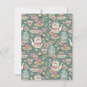 ヴィンテージ茶パーティー ノートカード (裏面)