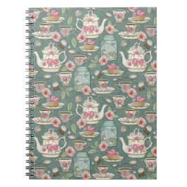 ヴィンテージ茶パーティー ノートブック