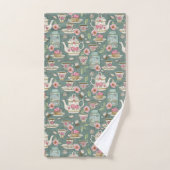 ヴィンテージ茶パーティー バスタオルセット (ハンドタオル)