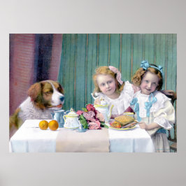 ヴィンテージ茶パーティー ポスター