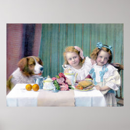 ヴィンテージ茶パーティー ポスター