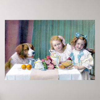 ヴィンテージ茶パーティー ポスター