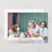 ヴィンテージ茶パーティー ポストカード (正面/裏面)