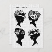 ヴィンテージ茶パーティー 招待状 (正面/裏面)