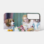 ヴィンテージ茶パーティー SAMSUNG GALAXYケース (裏面横)