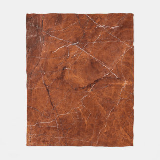 ヴィンテージ茶大理石テクスチャ フリースブランケット
