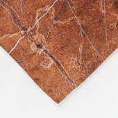 ヴィンテージ茶大理石テクスチャ フリースブランケット (角)