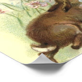 ヴィンテージ茶色のイースターラビットバスケット, ZSSG ポスター (角)