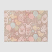 ヴィンテージ茶色のカラフルイースター 薄葉紙 (正面)