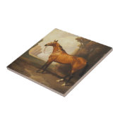 ヴィンテージ茶色のサラブレッド馬 タイル (側面)