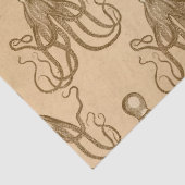 ヴィンテージ茶色のタコのデコページ 薄葉紙 (詳細)