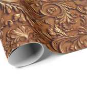 ヴィンテージ茶色の工具付きレザーBluetoothスピーカー ラッピングペーパー (ロールコーナー)