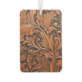 ヴィンテージ茶色の工具革 カーエアーフレッシュナー (裏面)