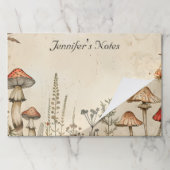 ヴィンテージ茶色の秋のかわいいキノコ ペーパーパッド (折り畳み)