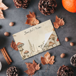 ヴィンテージ茶色の秋のかわいいキノコ ペーパーパッド