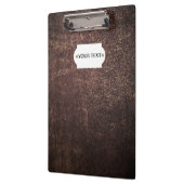 ヴィンテージ茶色の革のクリップボード クリップボード (左)