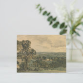 ヴィンテージ茶色の風景自然風景風景 ポストカード (スタンド正面)