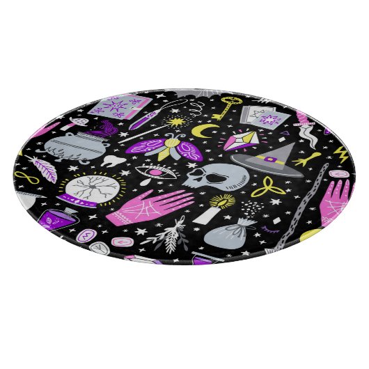 ヴィンテージ茶色 – オレンジ色のタータンチェック格子柄。 カッティングボード (角)