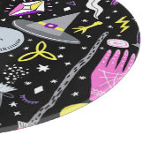 ヴィンテージ茶色 – オレンジ色のタータンチェック格子柄。 カッティングボード (角)