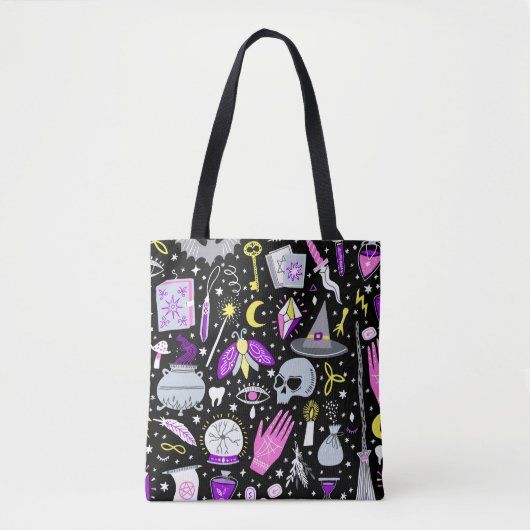 ヴィンテージ茶色 – オレンジ色のタータンチェック格子柄。 トートバッグ (正面)