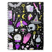 ヴィンテージ茶色 – オレンジ色のタータンチェック格子柄。 ノートブック (正面)