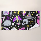 ヴィンテージ茶色 – オレンジ色のタータンチェック格子柄。 バスタオル (バスタオル)