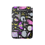 ヴィンテージ茶色 – オレンジ色のタータンチェック格子柄。 バスマット (正面縦)