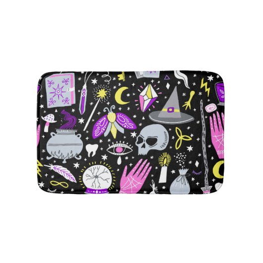 ヴィンテージ茶色 – オレンジ色のタータンチェック格子柄。 バスマット (正面)