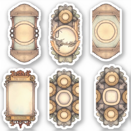 ヴィンテージ茶 シール (正面)