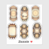 ヴィンテージ茶 シール (シート)