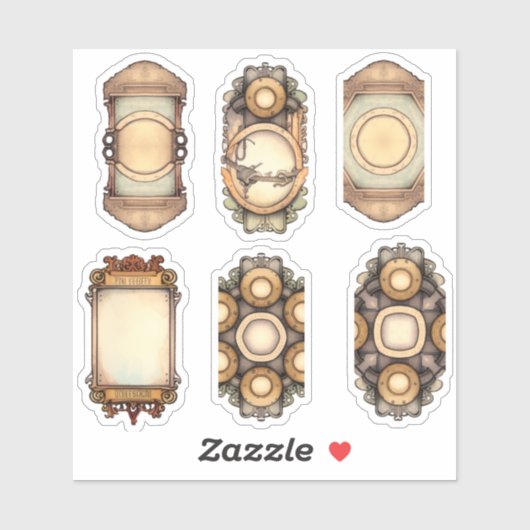 ヴィンテージ茶 シール (シート)