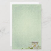 ヴィンテージ茶 便箋 (正面/裏面)