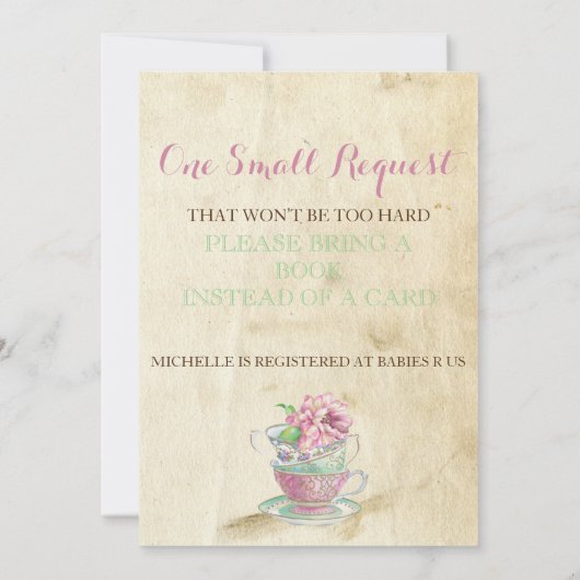 ヴィンテージ茶 招待状 (裏面)