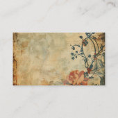 ヴィンテージ茶 |水彩フローラおむつラッフル エンクロージャーカード (裏面)