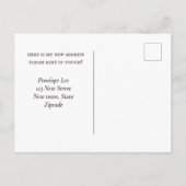 ヴィンテージ荷物の古い写真の移動告知 ポストカード (裏面)