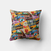 ヴィンテージ荷物表示 クッション (裏面)