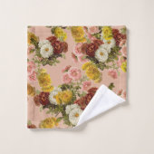 ヴィンテージ菊の花オンダスティーバラピンク バスタオルセット (ウォッシュタオル)