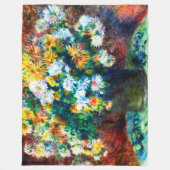 ヴィンテージ菊バイピエール – オーギュストルノアール フリースブランケット (正面)