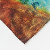 ヴィンテージ菊バイピエール – オーギュストルノアール フリースブランケット (角)