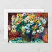 ヴィンテージ菊バイピエール – オーギュストルノアール ポストカード (正面/裏面)