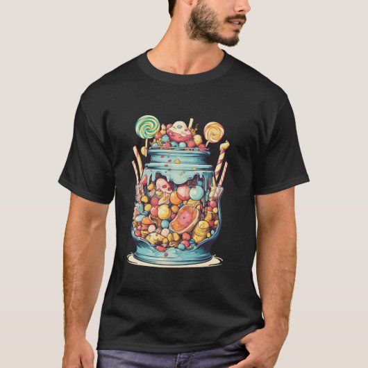 ヴィンテージ菓子グミチョコレート Tシャツ (正面)