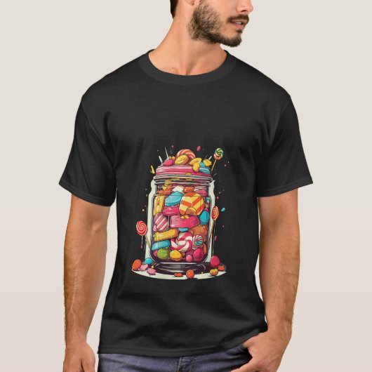 ヴィンテージ菓子グミチョコレート Tシャツ (正面)