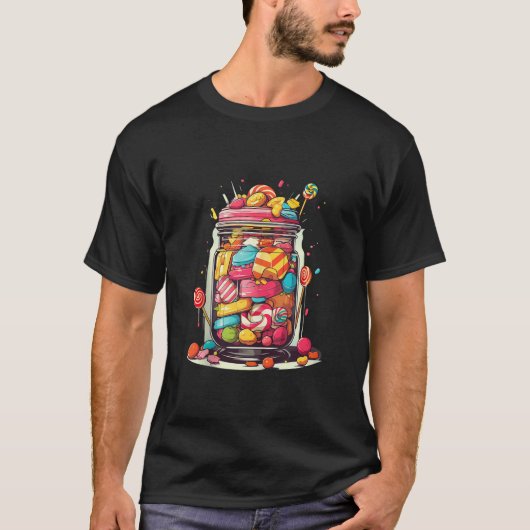ヴィンテージ菓子グミチョコレート Tシャツ (正面)