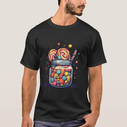 ヴィンテージ菓子グミチョコレート Tシャツ (正面)