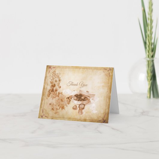 ヴィンテージ菓子 サンキューカード (正面)
