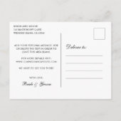 ヴィンテージ華やかな結婚式の日付を保存 案内ポストカード (裏面)