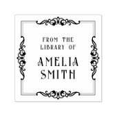 ヴィンテージ華美の図書室からの枠 セルフインキングスタンプ (デザイン)