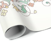 ヴィンテージ華美の継縁どぎ目のない東スタイル。O ラッピングペーパー (ロールコーナー)